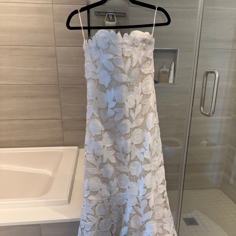 Valletta Strapless Embroidered Dress